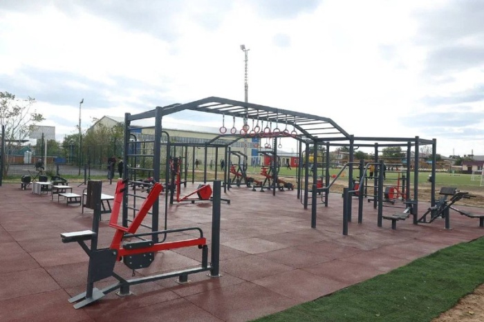 В астраханском посёлке появилась многофункциональная площадка ГТО